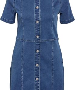 NOISY MAY NMNISA S/S Slim Denim Dress VI526BL Noos Mujer Vestido Corto Azul
