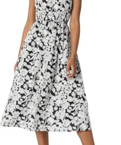 Amazon Essentials Vestido con Corpiño Nido de Abeja de Satén de Algodón de Corte Recto Mujer
