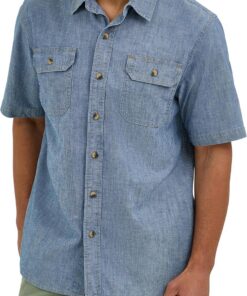 Wrangler Authentics Camisa Tejida Clásica de Manga Corta Camisa Tejida clásica de Manga Corta Hombre