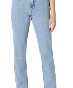 Amazon Essentials Vaqueros Rectos de Tiro Medio, Corte Ajustado y Elasticidad Media Mujer