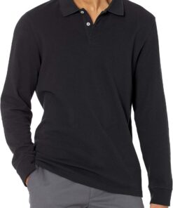 Amazon Essentials Polo de Piqué de Manga Larga con Corte Recto Hombre