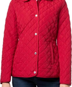 Calvin Klein Diamond Quilted Jacket – Lightweight Snap Button Coat With Pockets Chaqueta acolchada Mujer (Pack de 1)