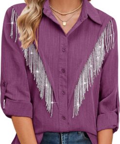MYMORE Nashville - Camisa de Manga 3/4 para Mujer