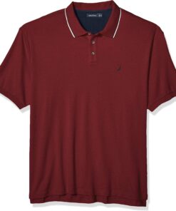 Nautica Classic Fit Short Sleeve Solid Tipped Collar Soft Polo Shirt Camisa de Polo Hombre (Pack de 1)