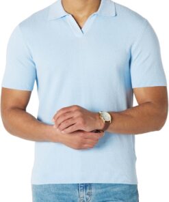 Amazon Essentials Hombre Polo de Punto de Manga Corta y Corte Recto