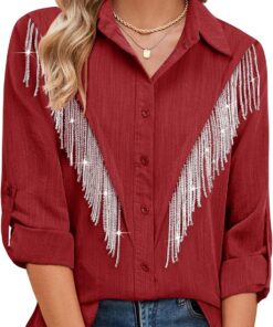 MYMORE Nashville - Camisa de Manga 3/4 para Mujer