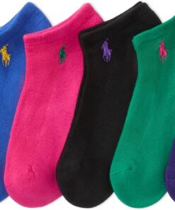 POLO RALPH LAUREN Performance Cotton Low Cut Socks - 6 Pair Pack - Breathable Mesh & Sport Cushioning Cojín de corte bajo Mujer