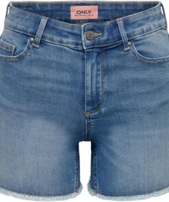 ONLY Denim Shorts ONLBLUSH Mid Waist Regular Fit Denim Shorts