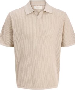 Jack & Jones Jorcassis Knit Twisted Split Neck Polo Polo Jorcassis Knit Twisted Split Neck Hombre (Pack de 1)