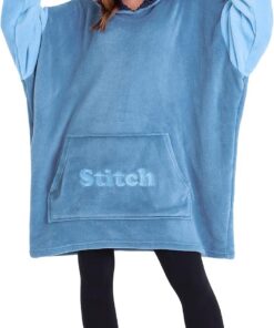Disney Sudaderas Mujer, Stitch Batamanta de Forro Polar Mujer, Evil Queen Poncho Sudadera Manta Oversize con Capucha