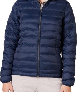 Amazon Essentials Mujer Chaqueta Acolchada Ligera de Manga Larga, Plegable, Resistente a la Lluvia (Disponible en Tallas Grandes)