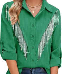 MYMORE Nashville - Camisa de Manga 3/4 para Mujer