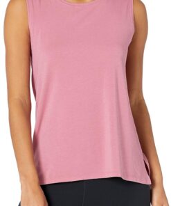 Amazon Essentials Mujer Camiseta de Yoga sin Mangas de Corte Holgado de Algodón Suave (Disponible en Tallas Grandes)