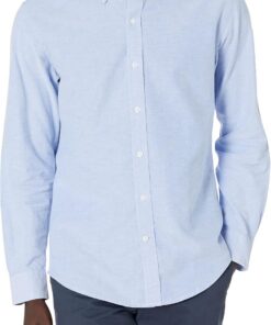 Amazon Essentials Hombre Camisa Oxford de Manga Larga y Corte Regular
