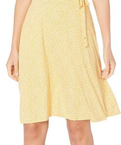 Amazon Essentials Mujer Vestido Efecto Cruzado de Manga Corta