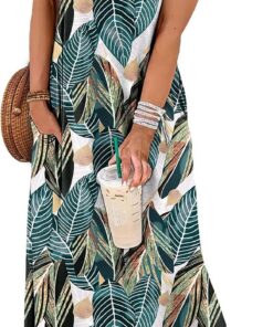 Vestido largo de verano 2026, ropa de vacaciones en la playa, sin mangas, con bolsillos, bohemio, S-2XL