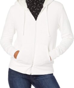 Amazon Essentials Mujer Chaqueta polar con forro de peluche, capucha y cremallera completa