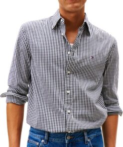 Tommy Hilfiger Flex Poplin Big Gingham RF Shirt Mw0mw41713 Camisa L/S Hombre
