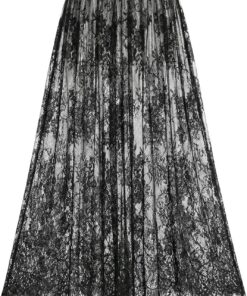 Minifaldas de tul para mujer, 2 longitudes, falda de tul elástica de cintura alta para mujer (XL (50-57 kg), 80 cm, color negro