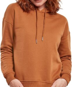 URBAN CLASSICS Sudadera de Invierno con Capucha para Mujer, 100% Algodón Orgánico Natural, Jersey de Manga Larga, Disponible en Varios Colores y Tallas XS - 5XL