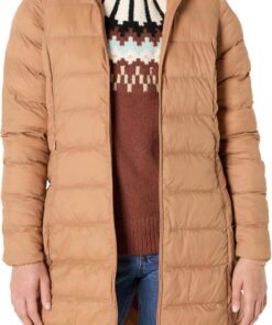 Amazon Essentials Mujer Chaqueta Acolchada con Capucha, Ligera e Impermeable (Disponible en Tallas Grandes)