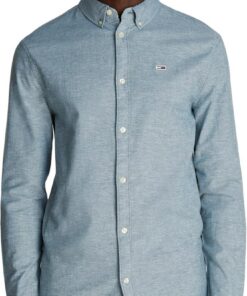 Tommy Jeans Camisa Hombre TJM Slim Manga Larga