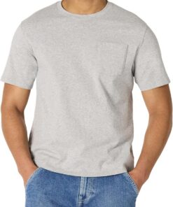 Amazon Essentials Camiseta Holgada de Algodón de Alto Gramaje con Bolsillo en el Pecho Hombre