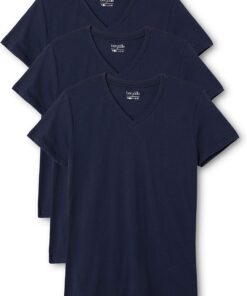 berydale Camisetas Mujer, 100% Algodón, Cuello en V (Paquete de 3 y paquete de 5)