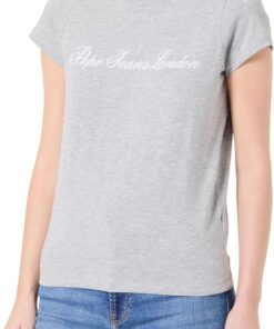 Pepe Jeans W Basic Stretch Logo Camiseta para Mujer
