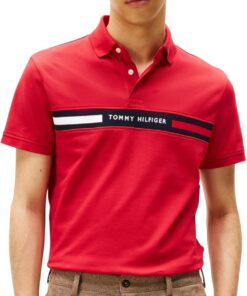 Tommy Hilfiger Polo de Manga Corta Hombre Chest Insert Regular Fit