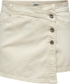 ONLY Mujer Modernos Shorts Estilo Minifalda Botonadura Falda Pantalón Vaquera Bolsillos