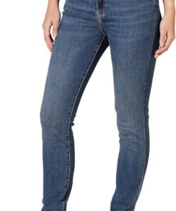 Amazon Essentials Vaqueros Ceñidos de Tiro Alto - colores interrumpidos Mujer