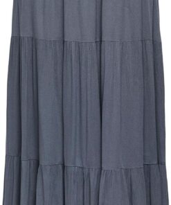 ONLY Falda Maxi con Cintura elástica y diseño Escalonado para Elegante Look | Falda