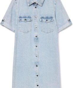 Vero Moda Vmjennie LS Short Denim Dress Mix Noos Vestido Vaquero Mujer (Pack de 1)