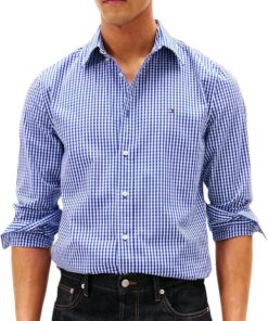 Tommy Hilfiger Flex Poplin Big Gingham RF Shirt Mw0mw41713 Camisa L/S Hombre