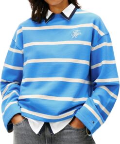Tommy Hilfiger TH Script Mdrn Terry Swtshrt Ww0ww48431 Sudadera sin Botones Mujer (Pack de 1)