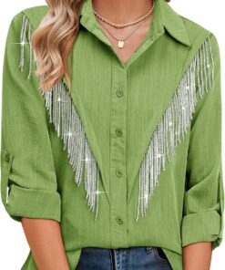 MYMORE Nashville - Camisa de Manga 3/4 para Mujer
