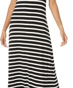 Amazon Essentials Mujer Vestido Largo de Manga Corta, Fluido