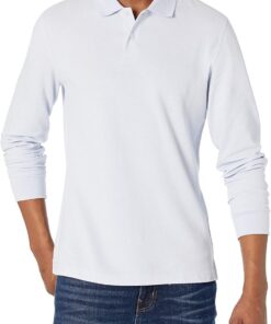 Amazon Essentials Polo de Piqué de Manga Larga con Corte Recto Hombre