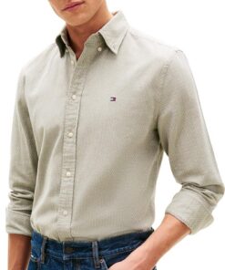 Tommy Hilfiger Flex Dobby SF Shirt Mw0mw29970 Camisa L/S Hombre (Pack de 1)