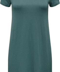 ONLY Vestido Camiseta Corto básico Verano Espalda Lazo sólido ONLBERA
