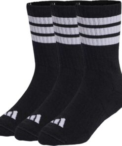 adidas Unisex Kids' Pack de 3 pares de calcetines clásicos 3-Stripes con amortiguación para niños
