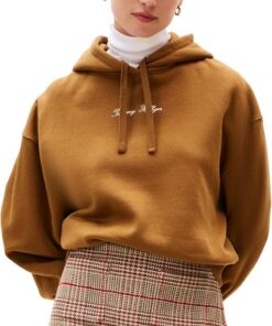 Tommy Hilfiger Sudadera Mujer Classic Script Fleece con Capucha