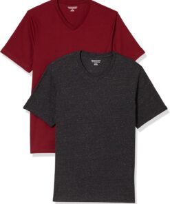 Amazon Essentials Hombre Camisetas de Cuello en v de Manga Corta