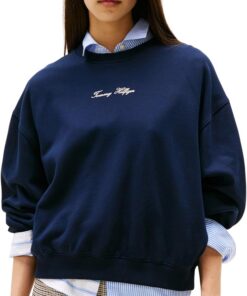 Tommy Hilfiger Classic Script Terry Sweatshirt Ww0ww48269 Sudadera sin Botones Mujer