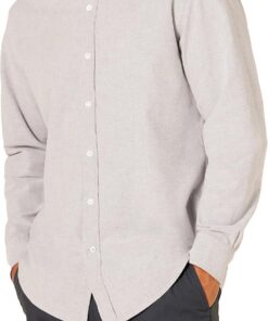 Amazon Essentials Hombre Camisa Oxford de Manga Larga y Corte Regular