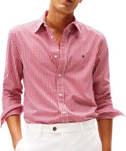 Tommy Hilfiger Flex Poplin Big Gingham RF Shirt Mw0mw41713 Camisa L/S Hombre
