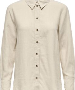 JDY Jdy Say L/S Camisa Suelta de Lino Wvn Noos Camisa Mujer (Pack de 1)