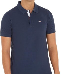 Tommy Jeans Polo de Manga Corta Hombre Slim Fit