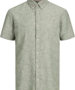 Jack & Jones Jprblusummer Lin. Bl. Shield SS Shirt Sn para Hombre